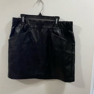 Black pleather skirt